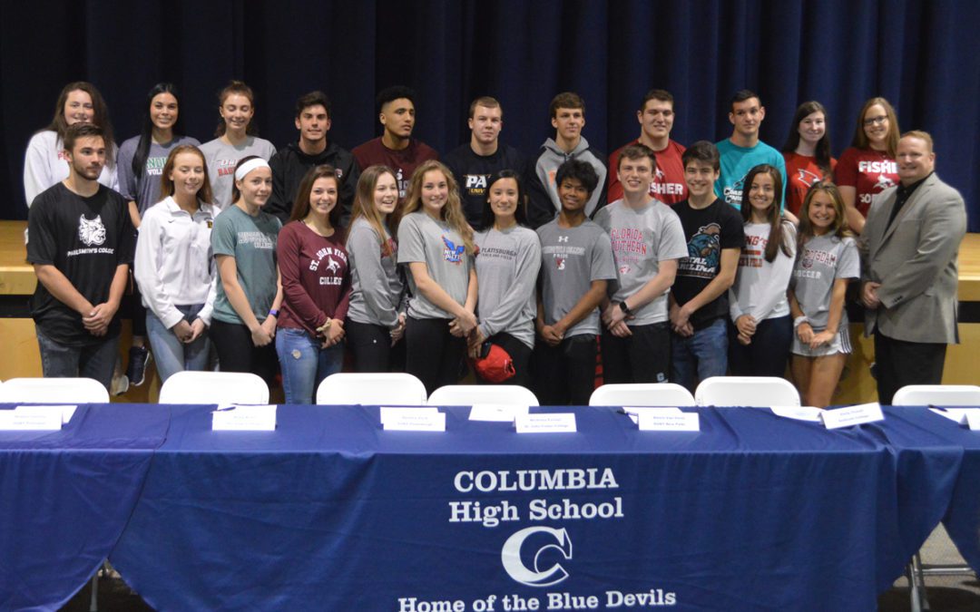 Two Dozen Columbia Blue Devils Make College Commitments
