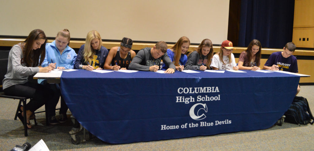 20160526 Columbia student athletes NLI signing