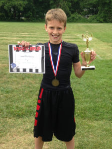 Fifth grader Drake Kohler tied a school record in the Coaches Cup race.