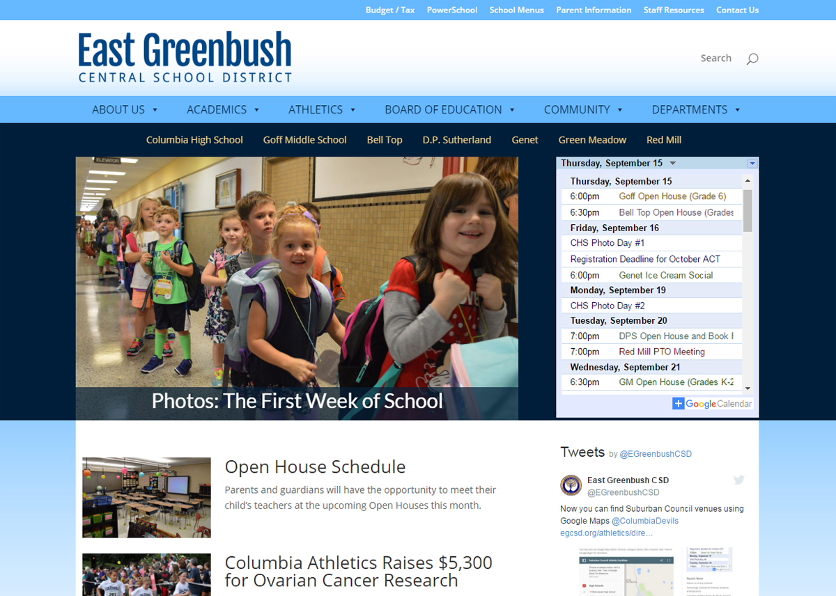 New site Wins Statewide Award East Greenbush CSD