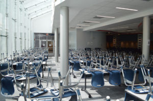 Upper level seating of CHS cafeteria