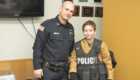 Officer Eckel with student