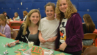 Students make a gingerbread house