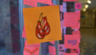 Boxing gloves post it note