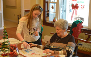Students visit seniors at Beverwyck Senior Living Community