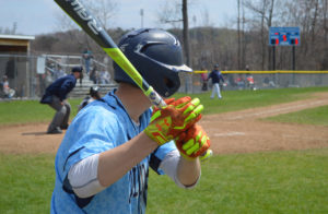 Columbia baseball player in the on-deck circle
