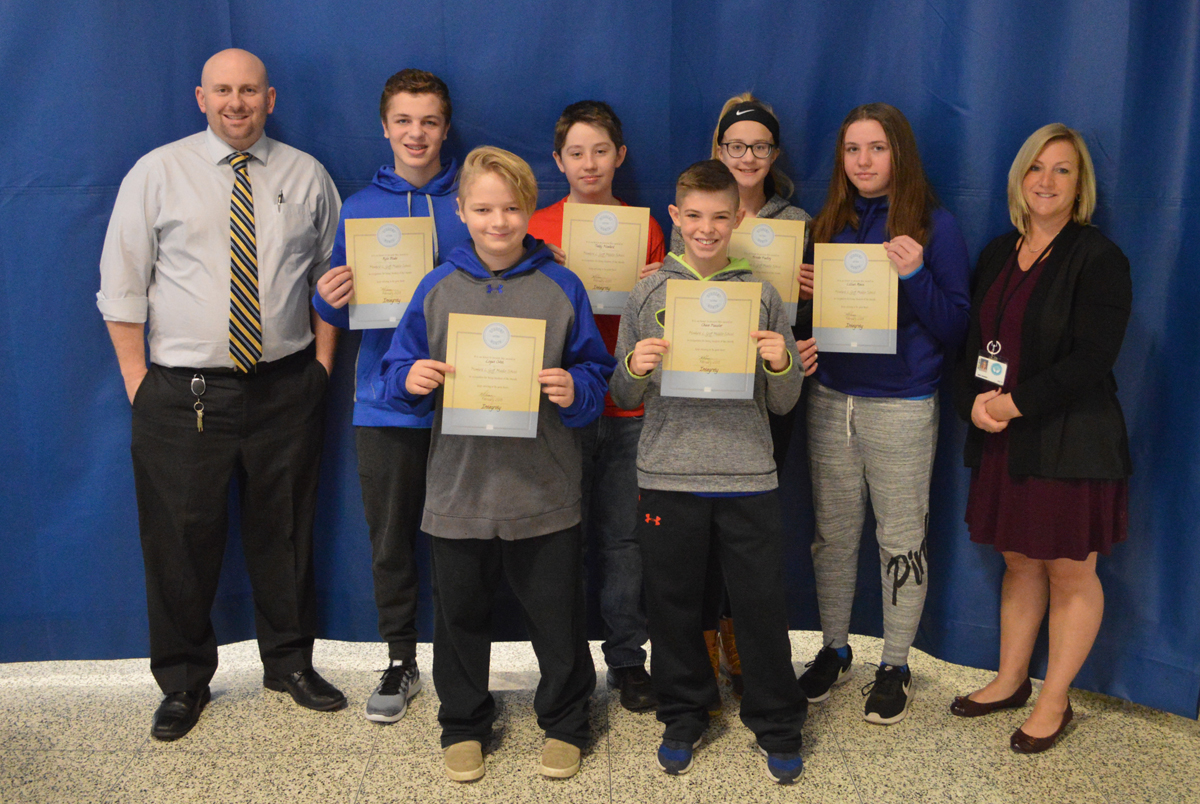 7th grade students of the month