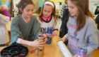 Students construct kaleidoscopes