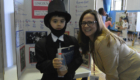 Student dressed as Abraham Lincoln
