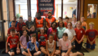 Albany Empire players with Red Mill students