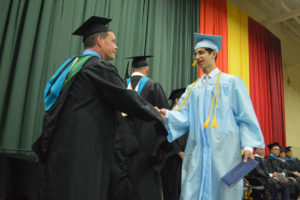 Connor Roizman receives high school diploma
