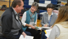 Teachers work together at professional development session