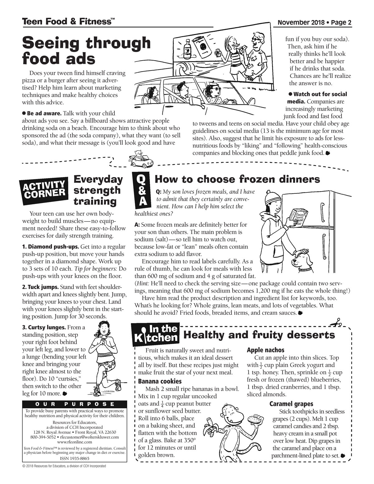 November issue of Food & Fitness newsletter