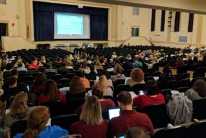 Teachers in professional development session