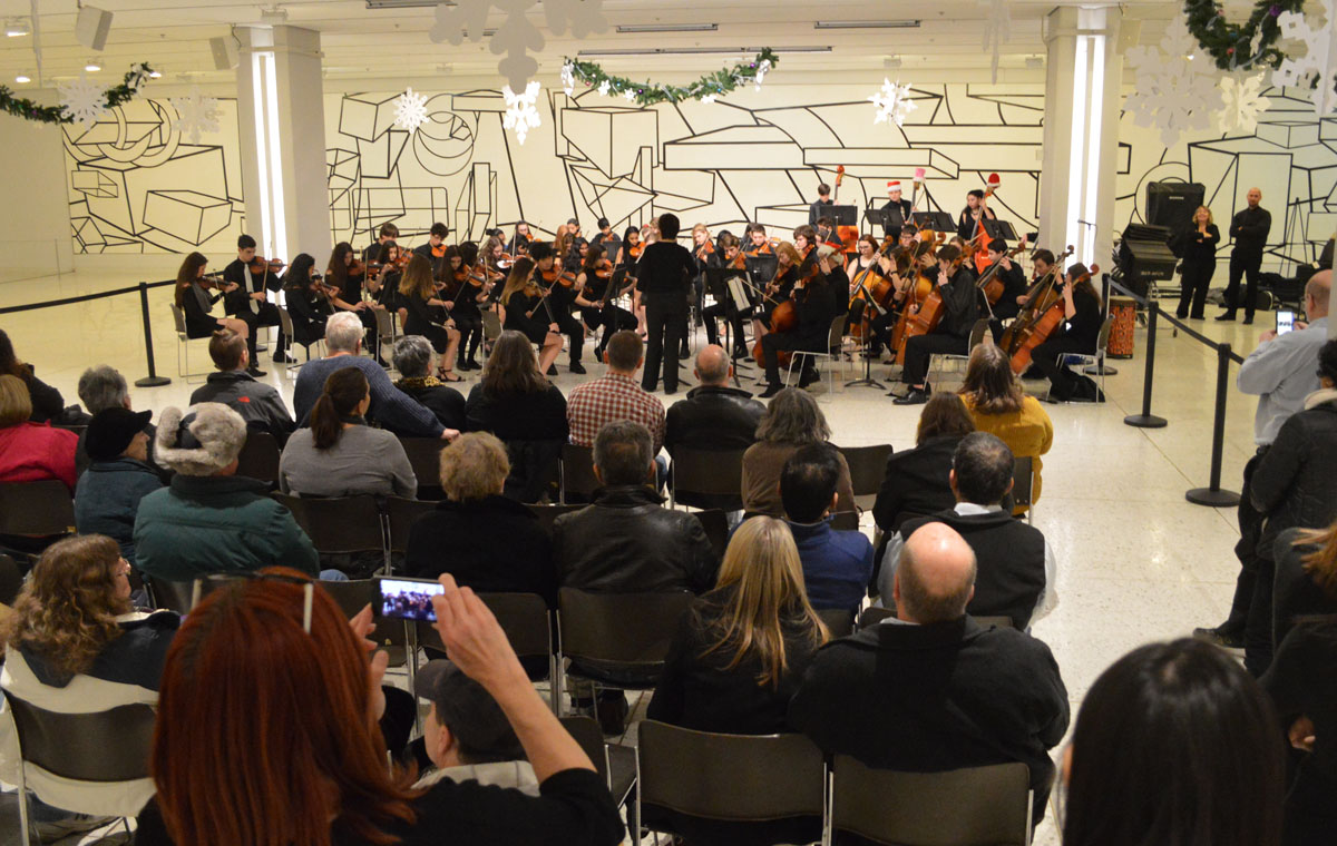 Columbia Musicians Play Holiday Concert at Empire State Plaza East
