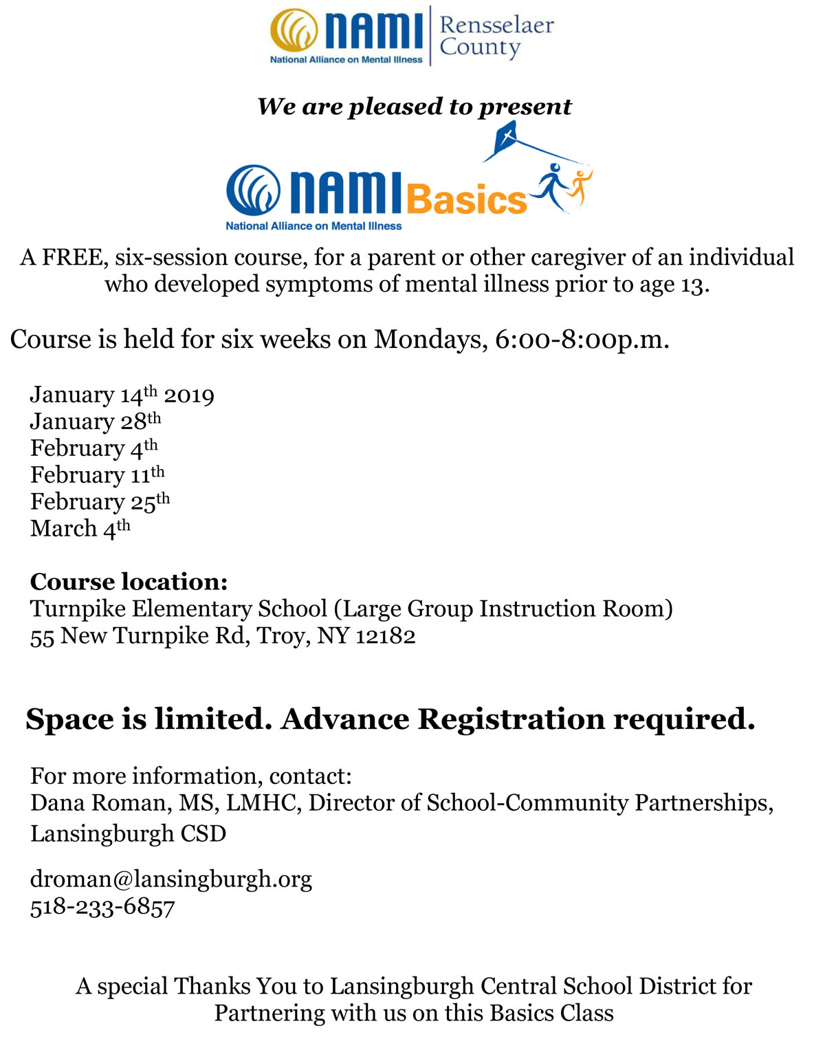 NAMI Basics Course flyer