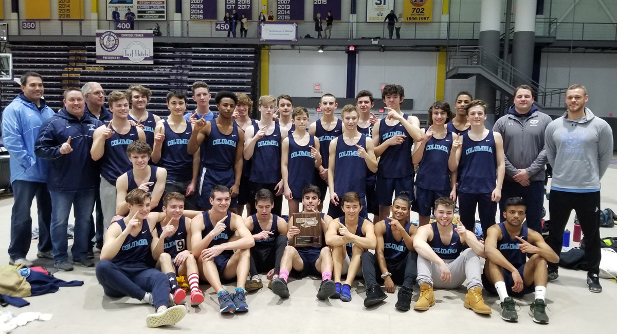 Columbia boys indoor track 2019 sectional champions