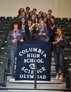 Columbia Science Olympiad team at state championship