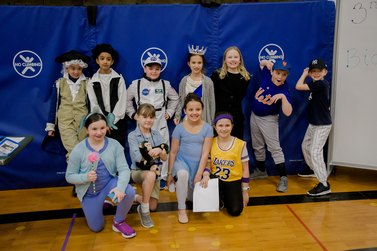 Students dressed as historical figures