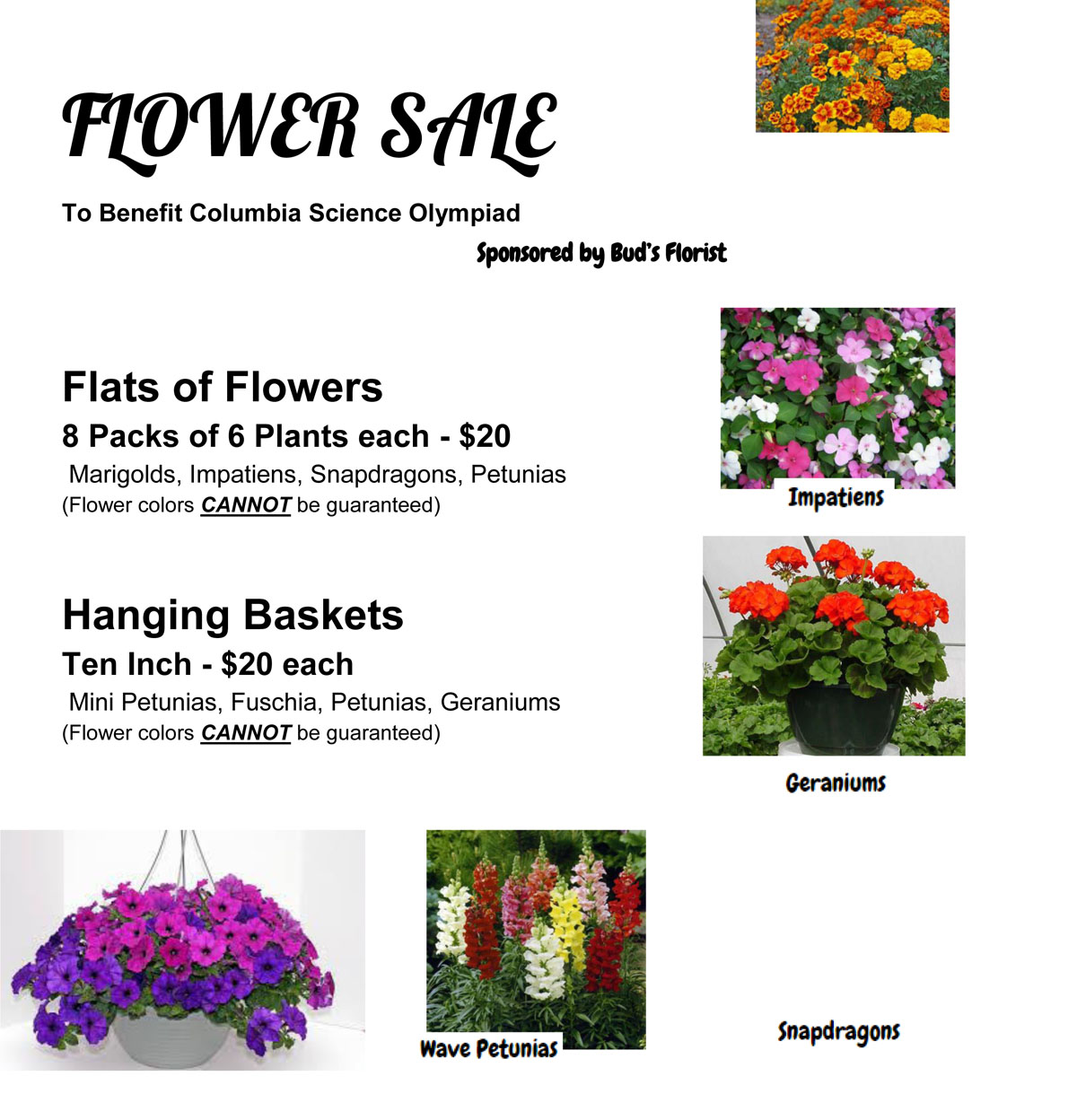 Flower Sale order form