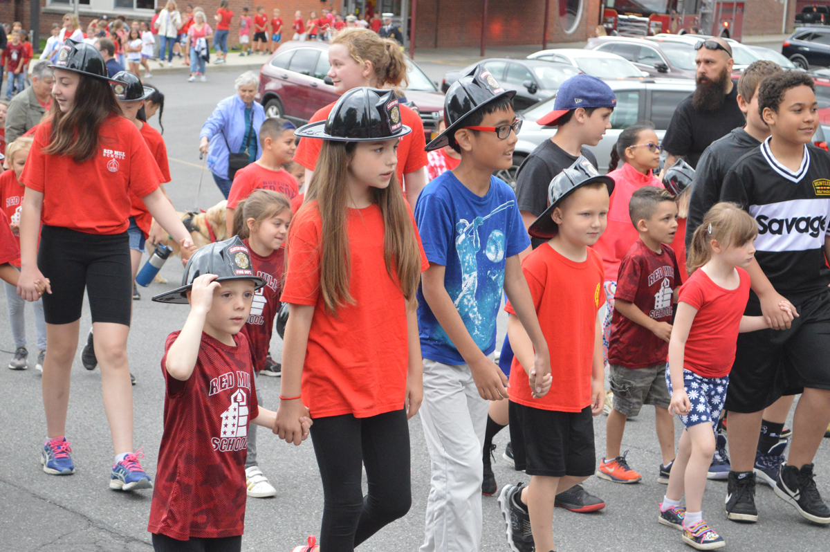 Students on Red Mill Character Education Walk