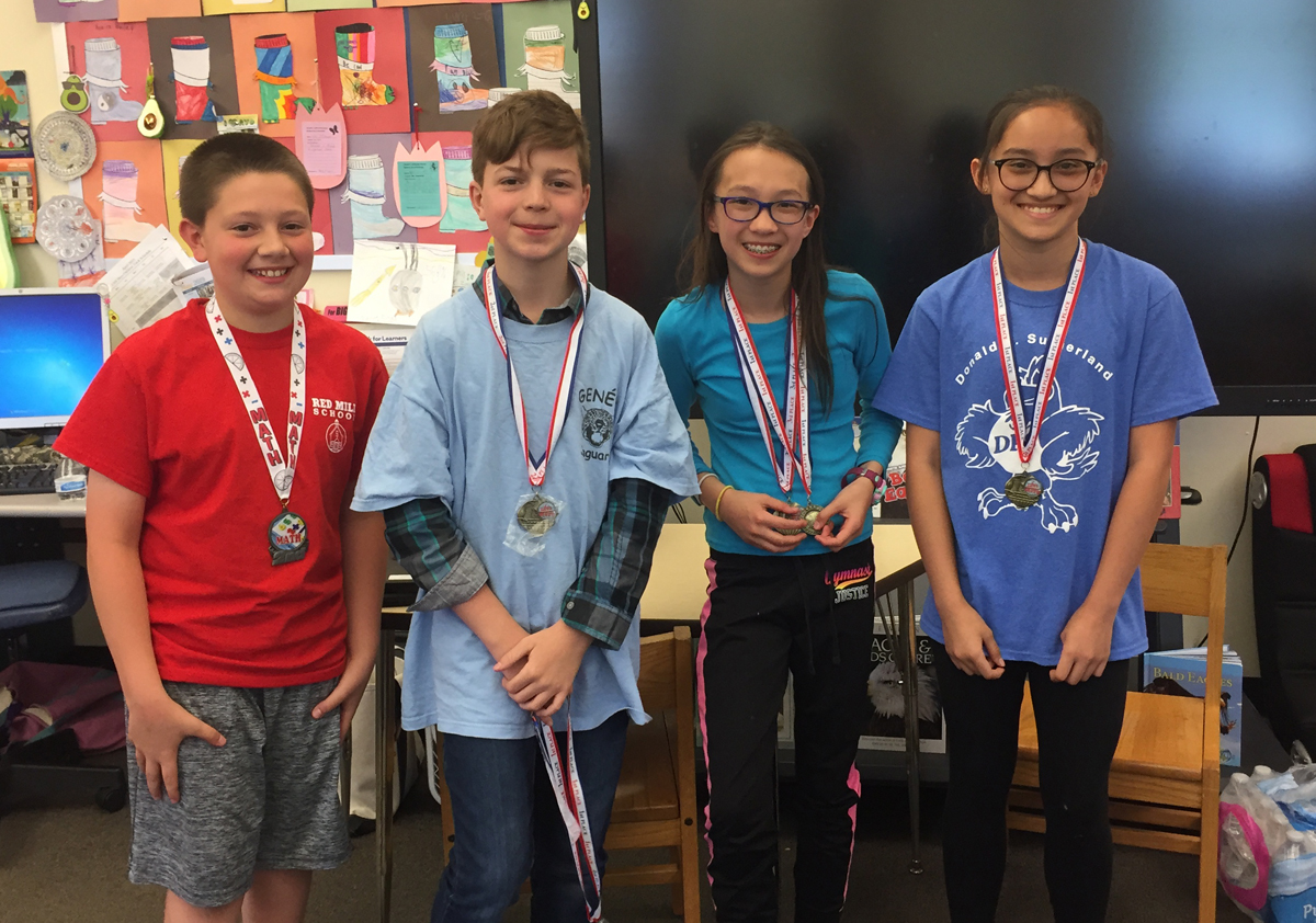 Top individual students at 2019 5th grade math competition