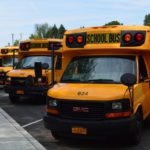 School buses lined up