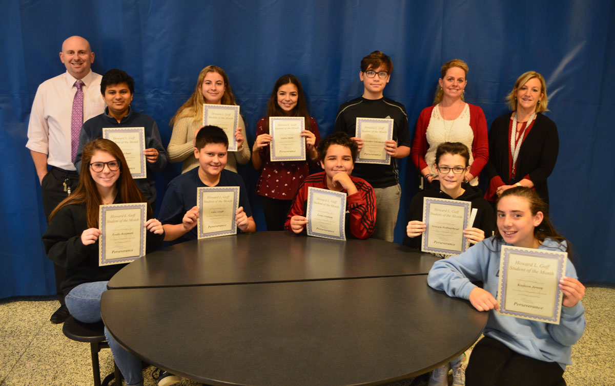 8th Grade Goff Students of the Month