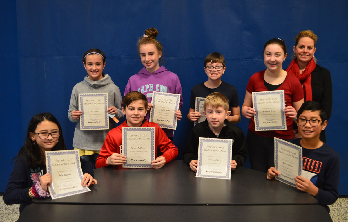 Goff 6th Grade Students of the Month 