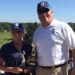 Schuyler Lorette with golf coach Jim Obermayer