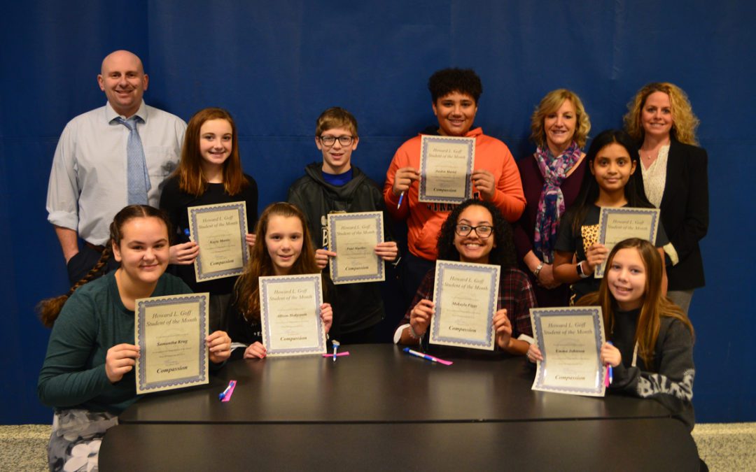 Goff Honors December Students of the Month