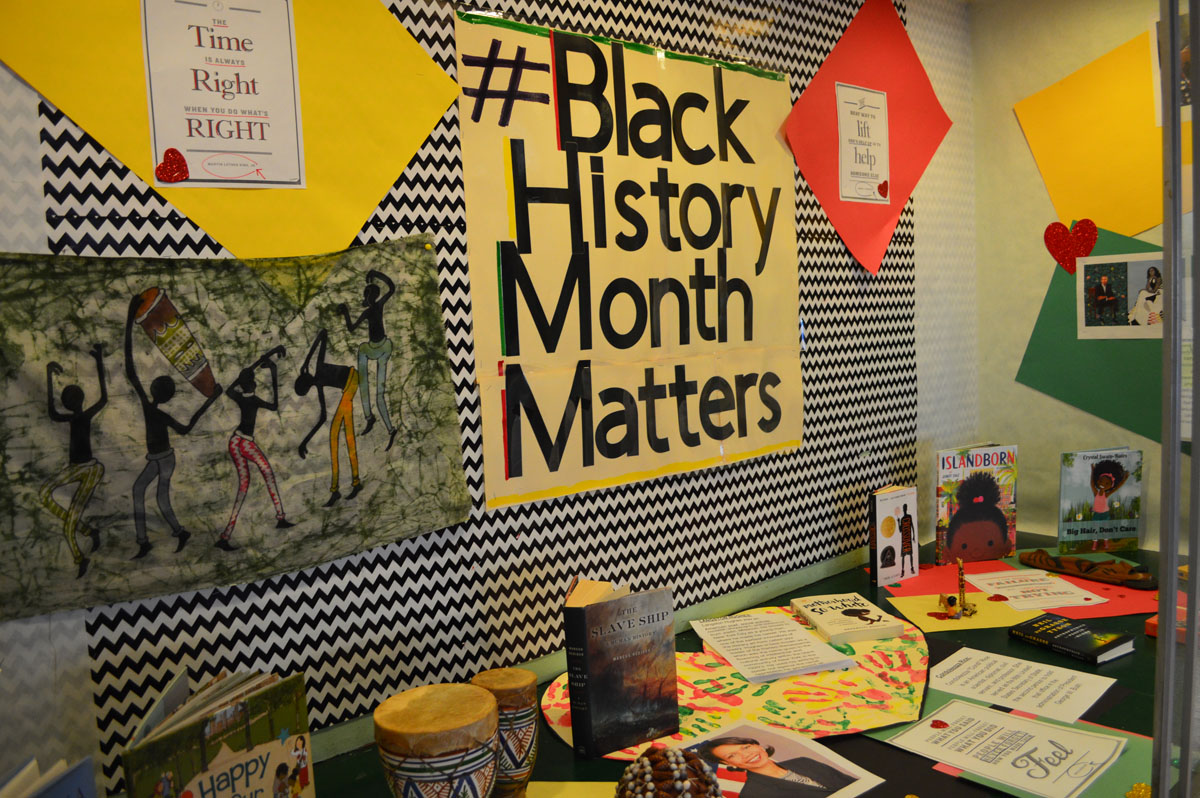 Black History Month display case