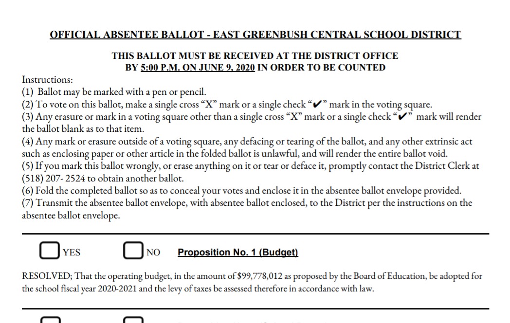 Budget Vote and Board Election – What’s On the Ballot?