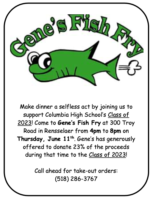 Fish Fry Fundraiser flyer