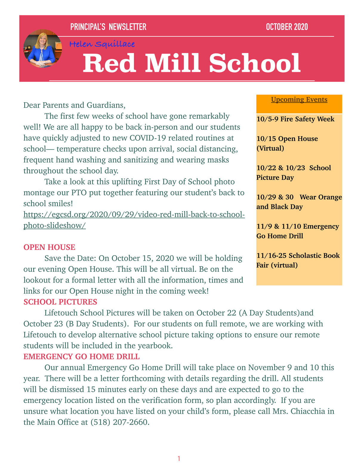 Red Mill Newsletter - October 2020