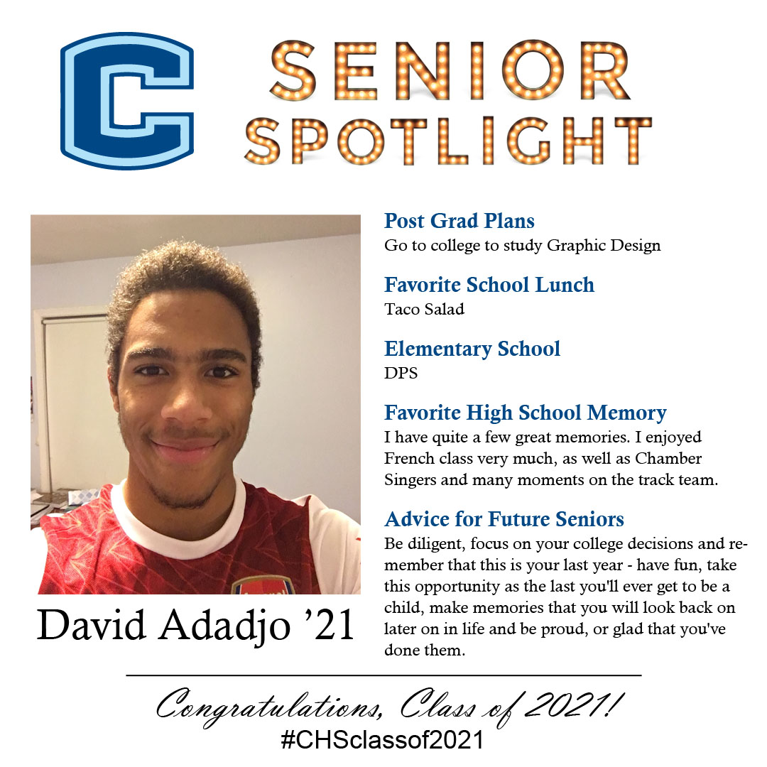 Senior Spotlight - David Adadjo