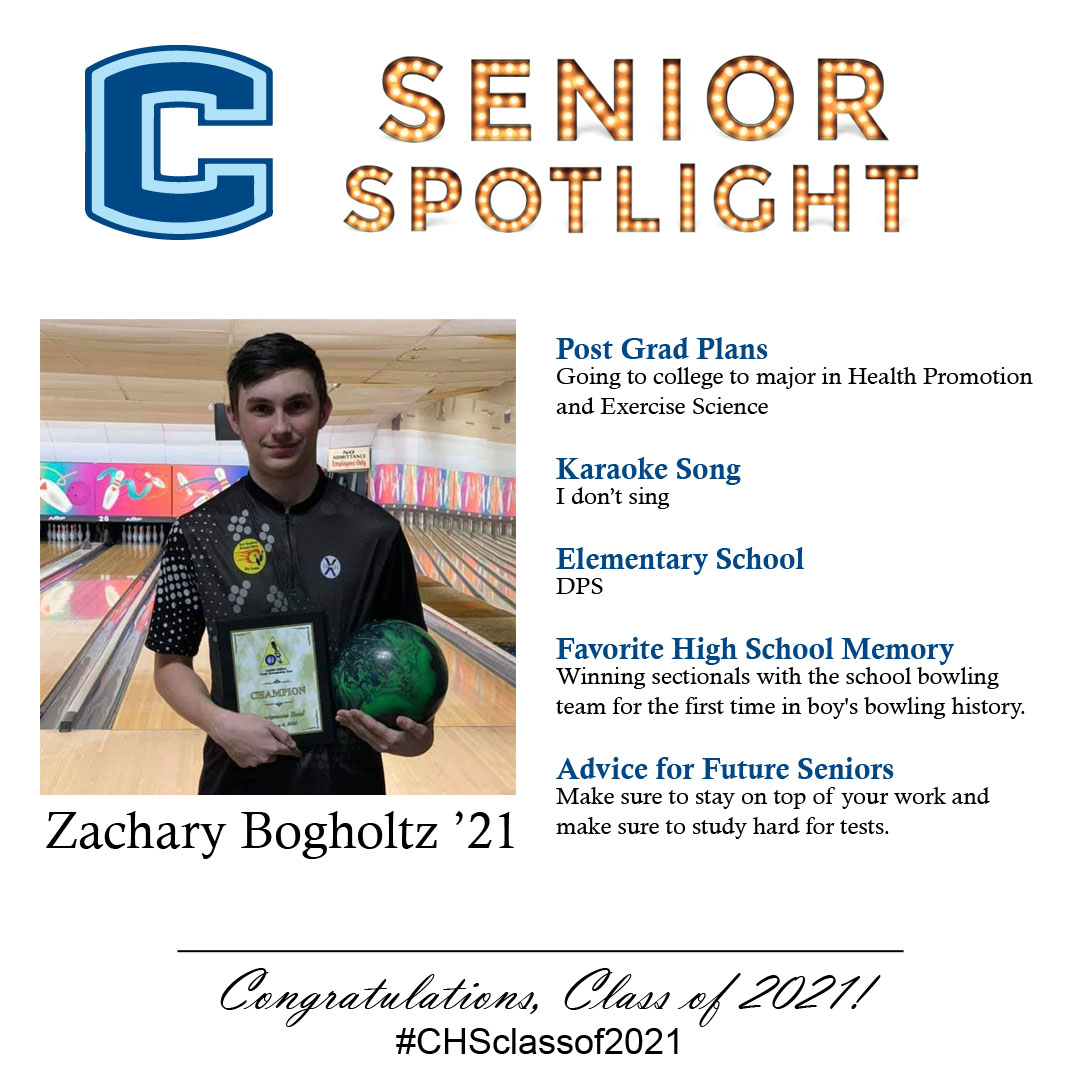 Zachary Bogholtz senior spotlight