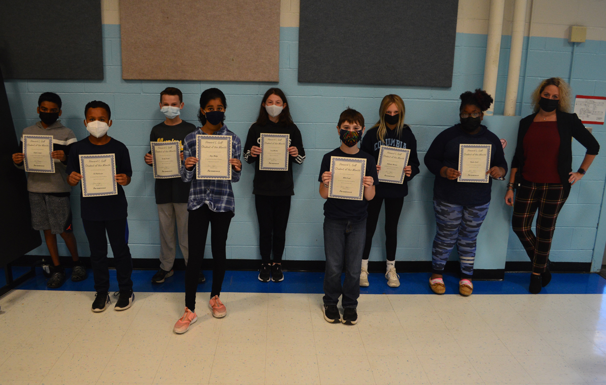 Goff 6th Grade Students of the Month - October 2021