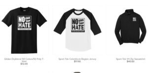 No Place for Hate apparel sale screenshot