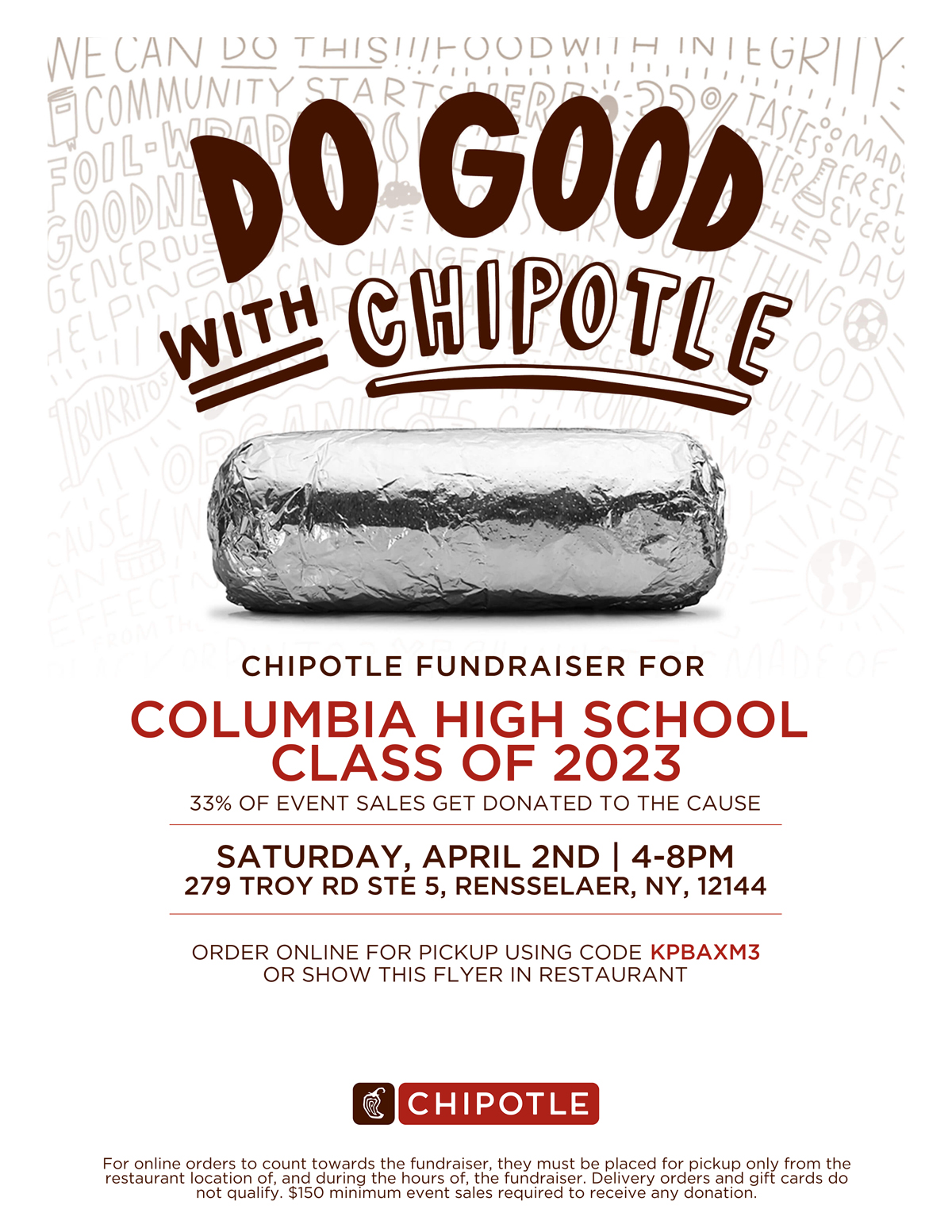 Chipotle Fundraiser Flyer