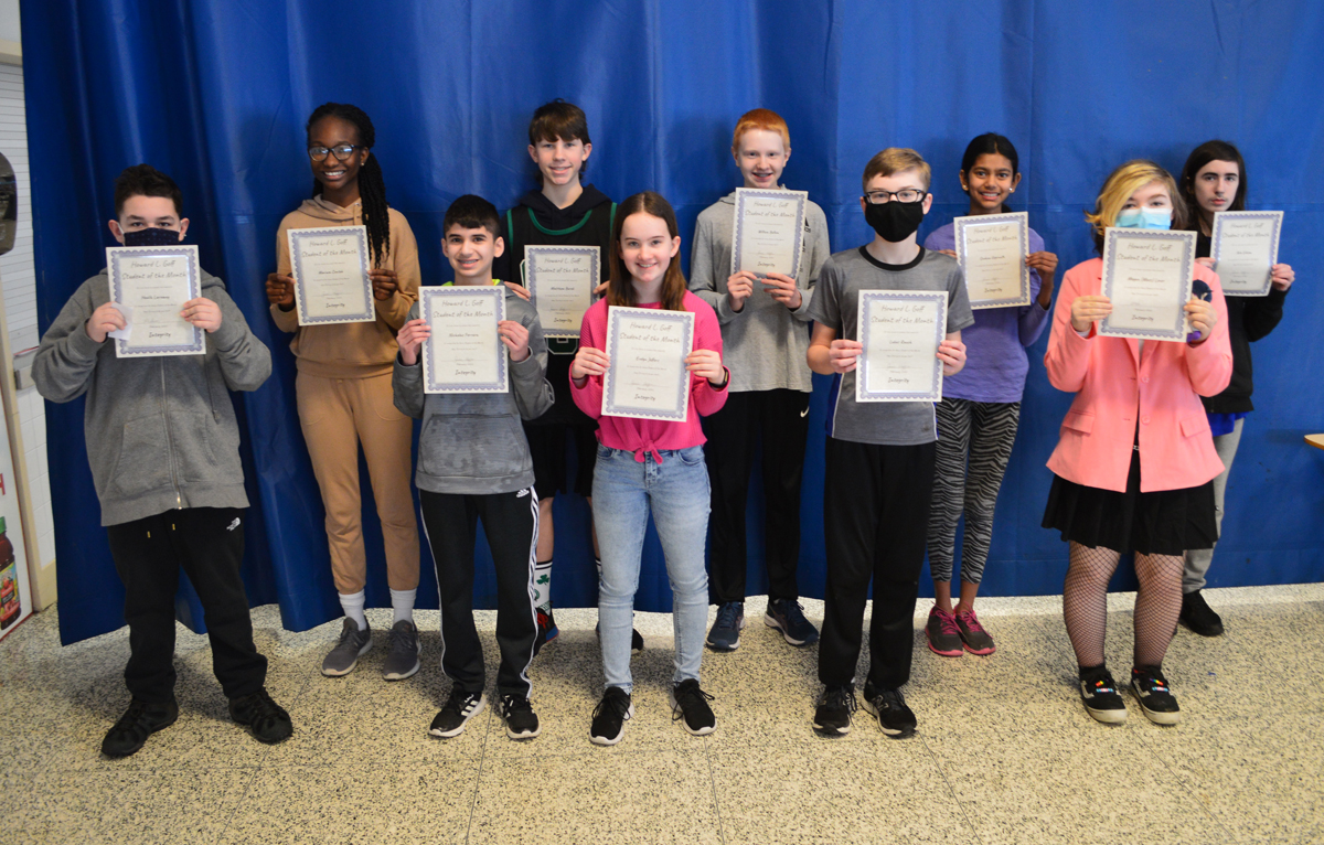 Goff 7th Grade Students of the Month - February 2022