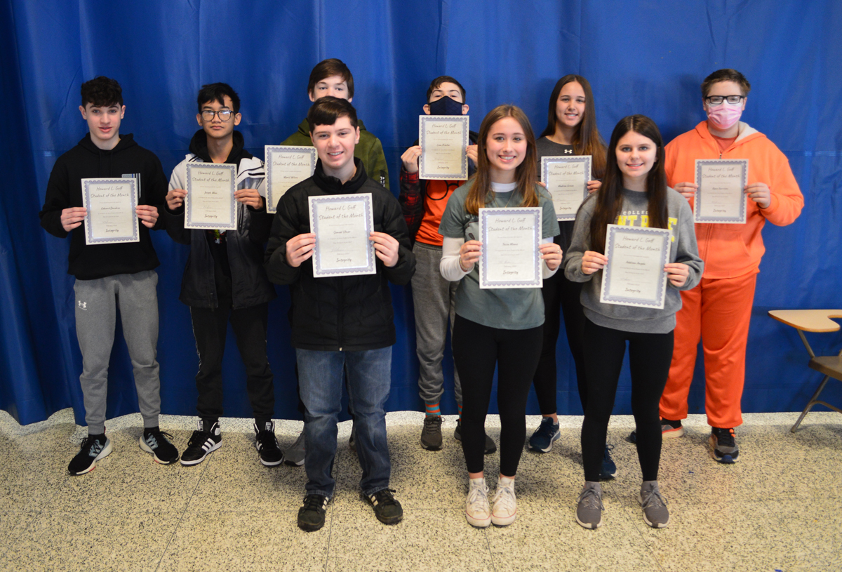 Goff 8th Grade Students of the Month - February 2022