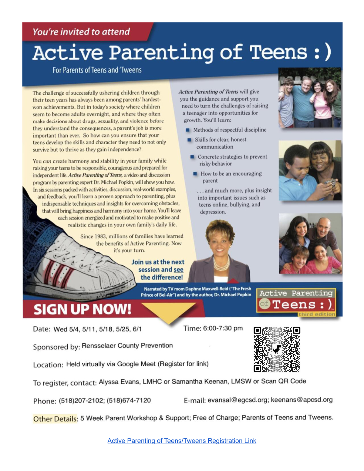 Active Parenting Workshop flyer