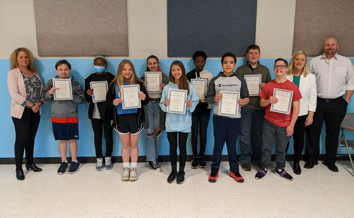 Goff 7th Grade Students of the Month - March 2022