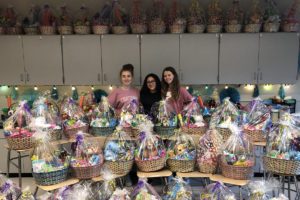 Goff Student Council officers with Easter baskets