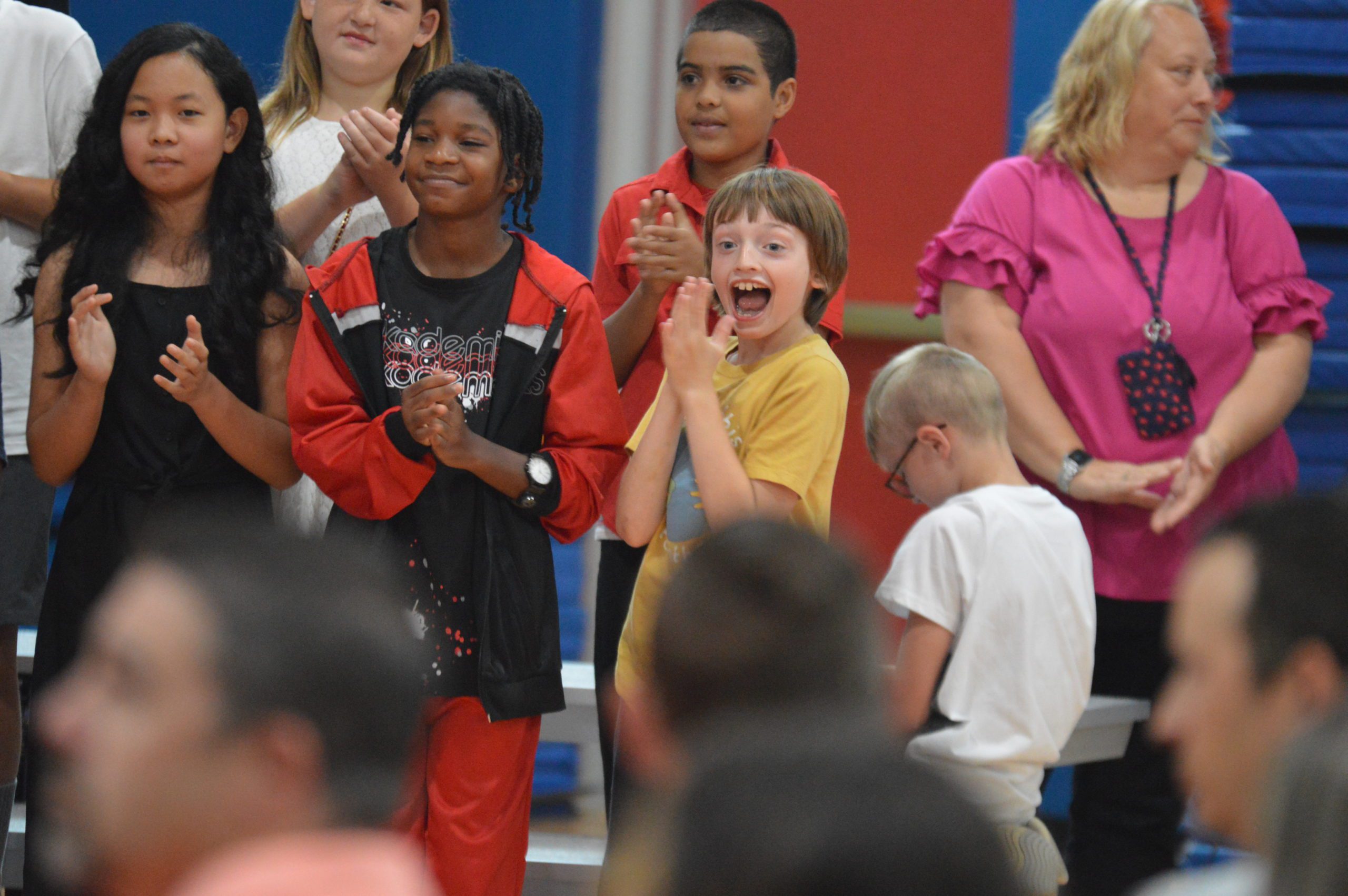 Students celebrate at Red Mill Moving Up Ceremony