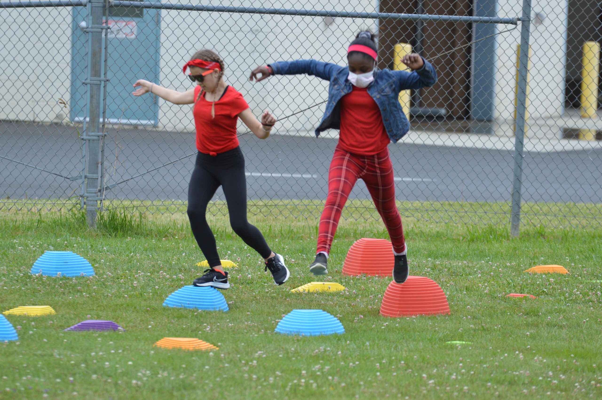 Students playing at Goff Field Day
