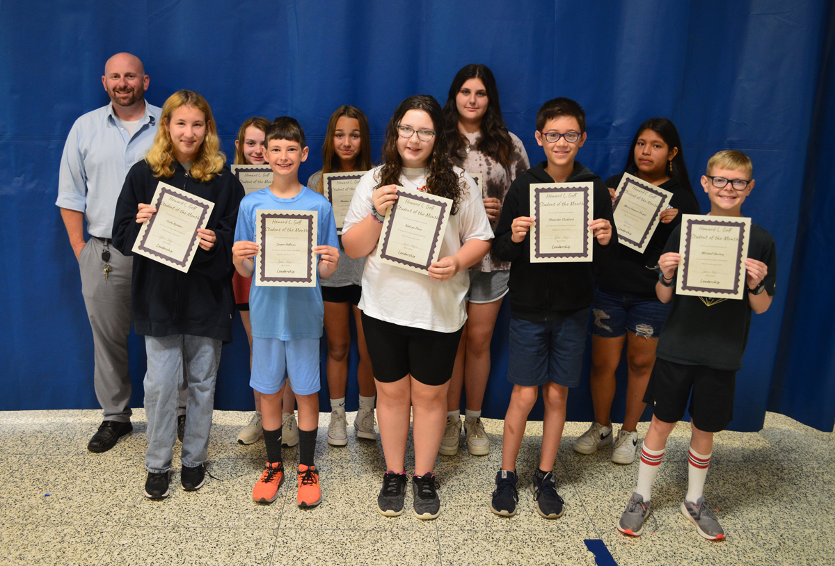 Goff Students of the Month for April - 6th Grade