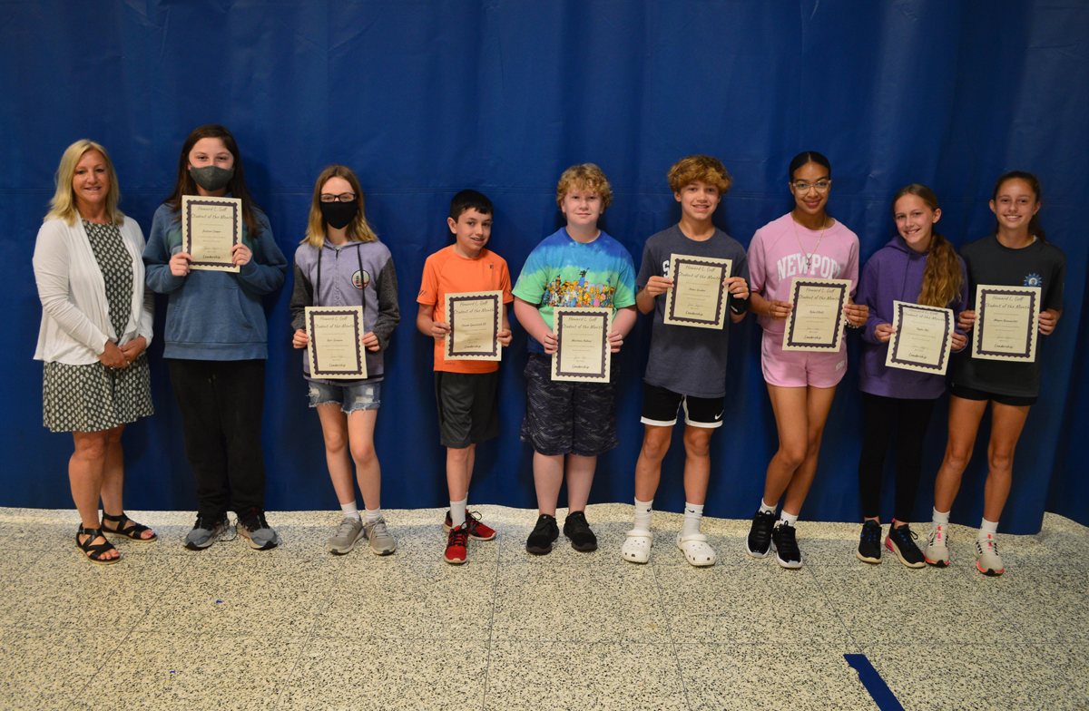 Goff Students of the Month for April - 7th Grade