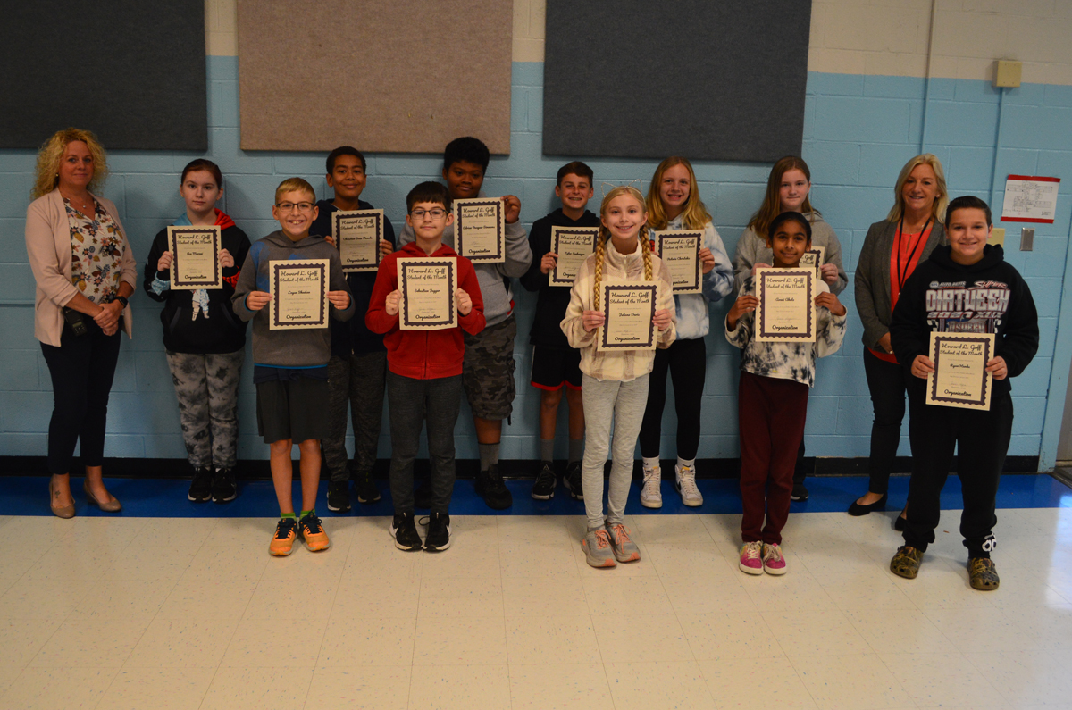Goff 6th Grade Students of the Month for September 2022